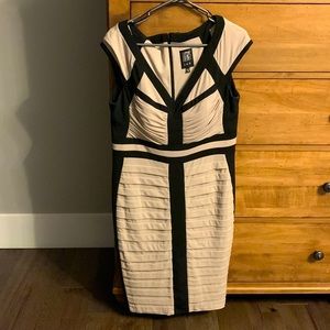 Beautiful neutral dress size 14.  Purchased in the US at Nieman Marcus.